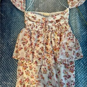 Promesa White and Pink Floral Dress